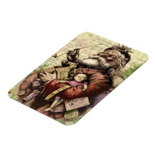 Merry Santa Claus und der Weihnachtsbaum Magnet (Linke Seite)