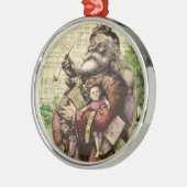 Merry Santa Claus und der Weihnachtsbaum Ornament Aus Metall (Links)