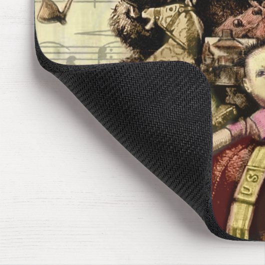 Merry Santa Claus Weihnachtsbaum Vintag Mousepad (Ecke)