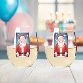 Merry Santa Claus Weinglas Ohne Stiel