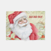 Merry Santa Clause | Wasserfarbe Fleecedecke (Vorderseite (Horizontal))