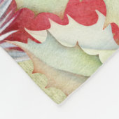 Merry Santa Clause | Wasserfarbe Fleecedecke (Ecke)