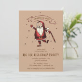 Merry Santa HO HO Feiertag Einladung (Stehend Vorderseite)