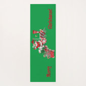 Merry Santa Riding Peppermint Candy Train Letters Yogamatte (Rückseite)