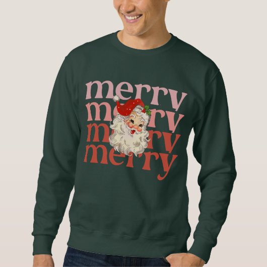 Merry Santa Weihnachten Sweatshirt (Vorderseite)