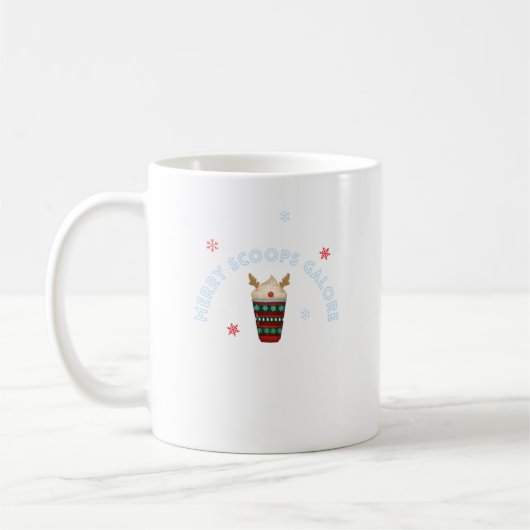 Merry Scoops Galore Weihnachtscreme Kaffeetasse (Links)