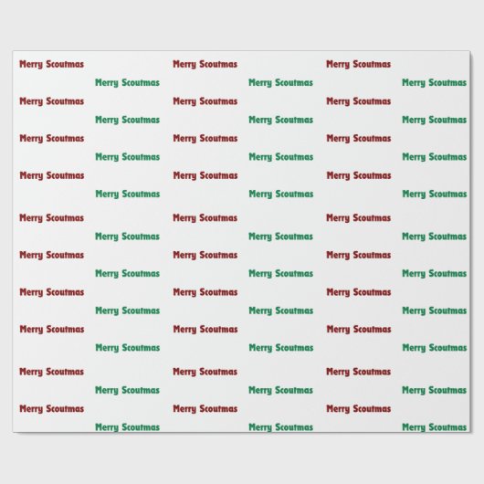 Merry Scoutmas Troop Wrapping Paper Geschenkpapier (Flach)