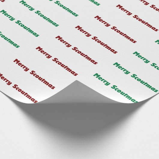 Merry Scoutmas Troop Wrapping Paper Geschenkpapier (Ecke)