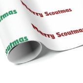 Merry Scoutmas Troop Wrapping Paper Geschenkpapier (Rolleneckpunkt)