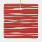 Merry Script Elegant Christmas Bow Foto Keepake Keramikornament (Rückseite)