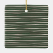 Merry Script Elegant Christmas Bow Foto Keepake Keramikornament (Rückseite)