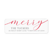 MERRY Script Festive Weihnachtsfeier Rücksendeadre (Vorne)