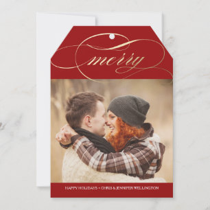 Merry Script-Foto Feiertagskarte