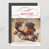 Merry Script-Foto Feiertagskarte (Vorne/Hinten)