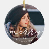 Merry Script | FOTO Keramik Ornament (Hinten)