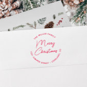 Merry Script Simple Christmas Rücksendeadresse Permastempel