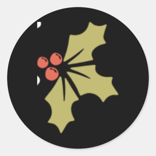 Merry Script Tygraphy Minimalist Christmas Toddler Runder Aufkleber (Vorderseite)