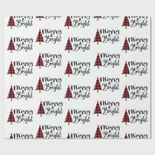 Merry-Script-Typografie Geschenkpapier (Flach)