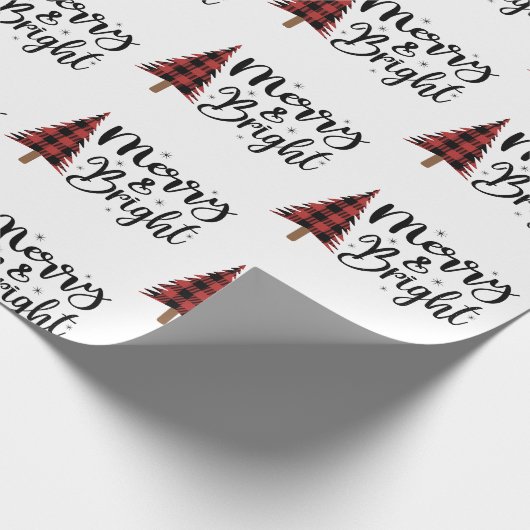 Merry-Script-Typografie Geschenkpapier (Ecke)