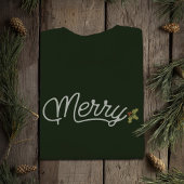 Merry Script Typografie Minimalistisch Weihnachten Sweatshirt