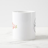 Merry Script Typografie Weihnachten Personalisiert Jumbo-Tasse (Vorderseite)