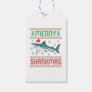 Merry Sharkmas Funny Christmas Shark Ugly Sweater Geschenkanhänger