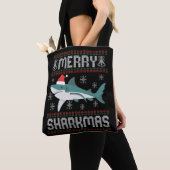 Merry Sharkmas Funny Christmas Shark Ugly Sweater Tasche (Von Nahem)