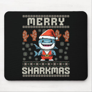 Merry Sharkmas Hai Weihnachten hässlich Weihnachte Mousepad