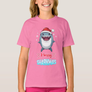 Merry Sharkmas Niedlich Pet Lover Sea Santa Fish T-Shirt