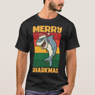 Merry Sharkmas Secret Santa Shark Weihnachtslicht T-Shirt