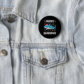 Merry Sharkmas Shark Santa Ugly Christmas Lights B Button (Beispiel)