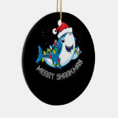 Merry Sharkmas Weihnachtshaie Lover Geschenk Keramik Ornament (Rechts)