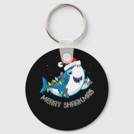 Merry Sharkmas Weihnachtshaie Lover Geschenk Schlüsselanhänger