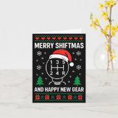 Merry Shiftmas And Happy New Manual Driver Christm Karte (Gelbe Blume)