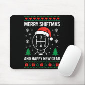 Merry Shiftmas And Happy New Manual Driver Christm Mousepad (Mit Mouse)