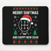 Merry Shiftmas And Happy New Manual Driver Christm Mousepad (Vorne)