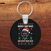 Merry Shiftmas And Happy New Manual Driver Christm Schlüsselanhänger (Vorderseite)