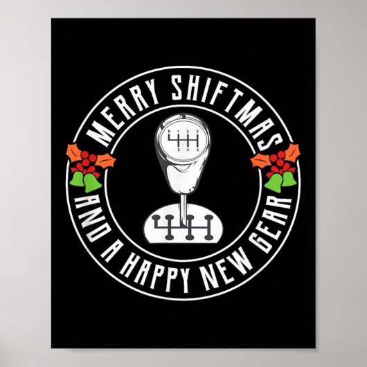 Merry Shiftmas Manual Transmission Christmas Theme Poster (Vorne)