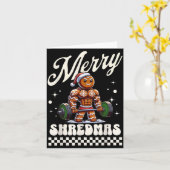 Merry Shredmas Christmas Gym Gingerbread Workout M Karte (Gelbe Blume)