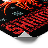 Merry Shrimpmas Funny Shrimp Ugly Christmas Sweate Poster (Ecke)