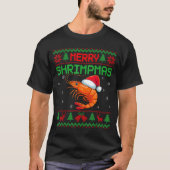 Merry Shrimpmas Funny Shrimp Ugly Christmas Sweate T-Shirt (Vorderseite)
