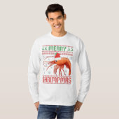 Merry Shrimpmas Funny Ugly Weihnachts Sweater Gesc T-Shirt (Vorne ganz)