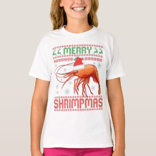 Merry Shrimpmas Funny Ugly Weihnachts Sweater Gesc T-Shirt