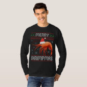 Merry Shrimpmas Funny Ugly Weihnachts Sweater Gesc T-Shirt (Vorne ganz)