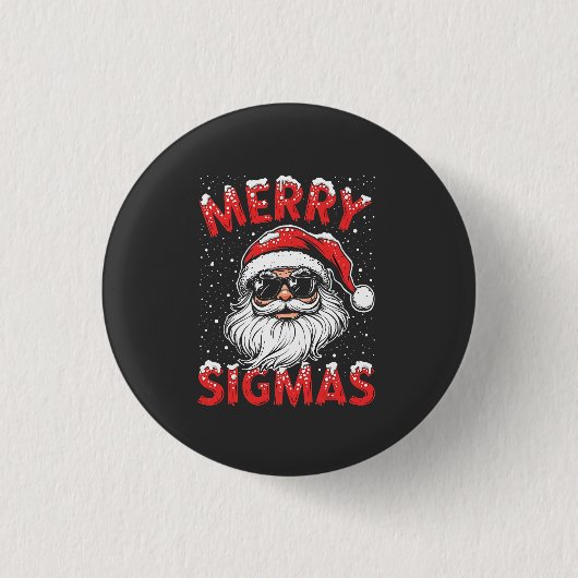 Merry Sigmas Funny Gen Alpha Middle School Weihnac Button (Vorderseite)