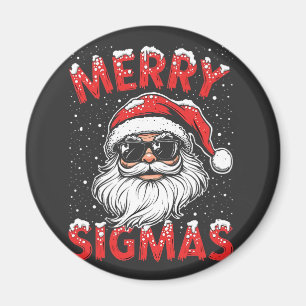 Merry Sigmas Funny Gen Alpha Middle School Weihnac Magnet
