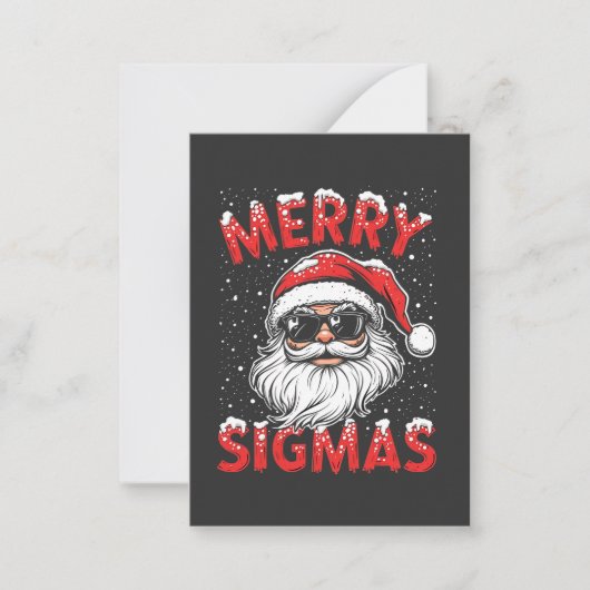 Merry Sigmas Funny Gen Alpha Middle School Weihnac Mitteilungskarte (Vorderseite)