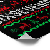 Merry Six-sevenmas Funny 67 Six Seven Ugly Christm Poster (Ecke)