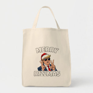 Merry Skibidi Rizzmas Santa Trump Tragetasche