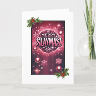 Merry Slaymas Weihnachtskarte Dankeskarte